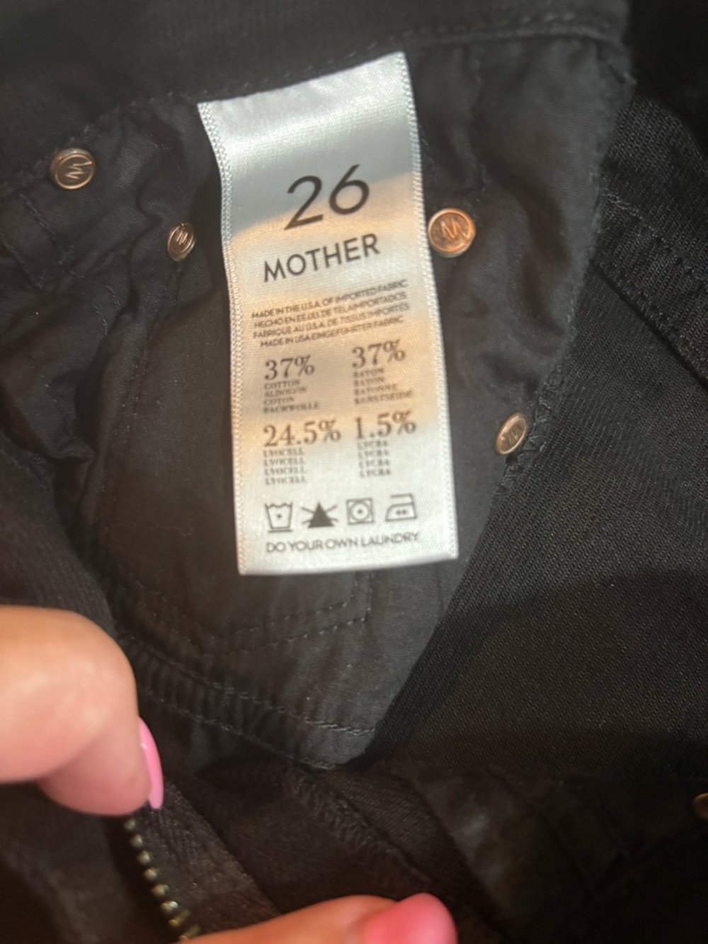 MOTHER Women Jeans Skinny Black - Picture 7 of 8